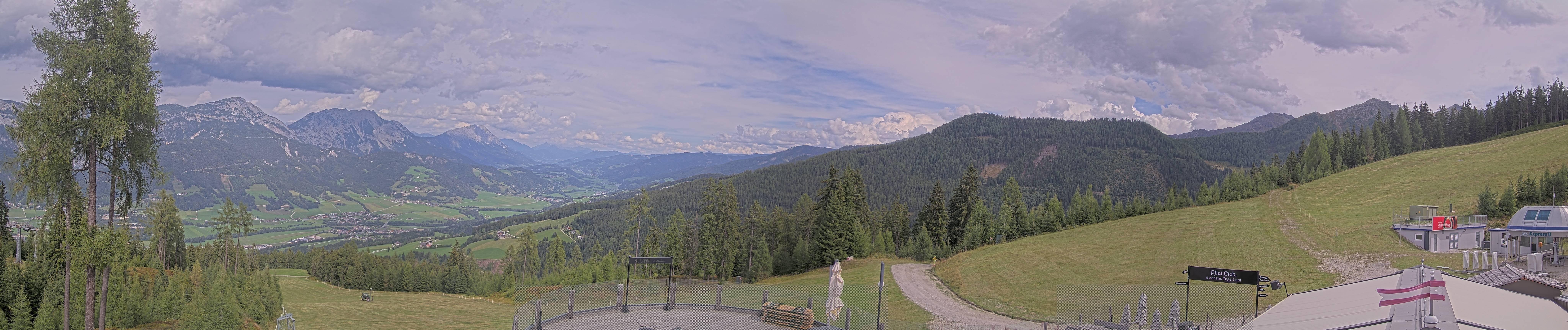Archiv Foto Webcam Hauser Kaibling - Blick ins Ennstal von der Knapplhütte