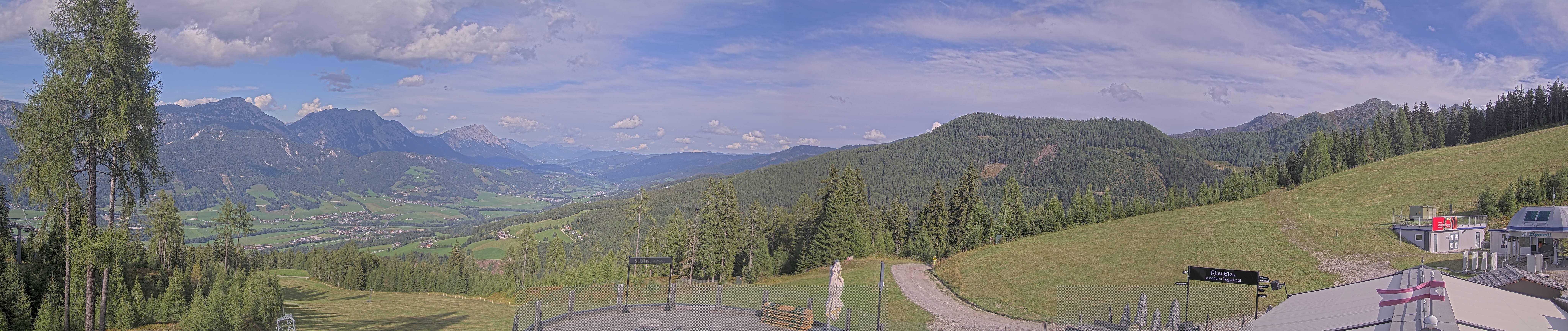 Archiv Foto Webcam Hauser Kaibling - Blick ins Ennstal von der Knapplhütte