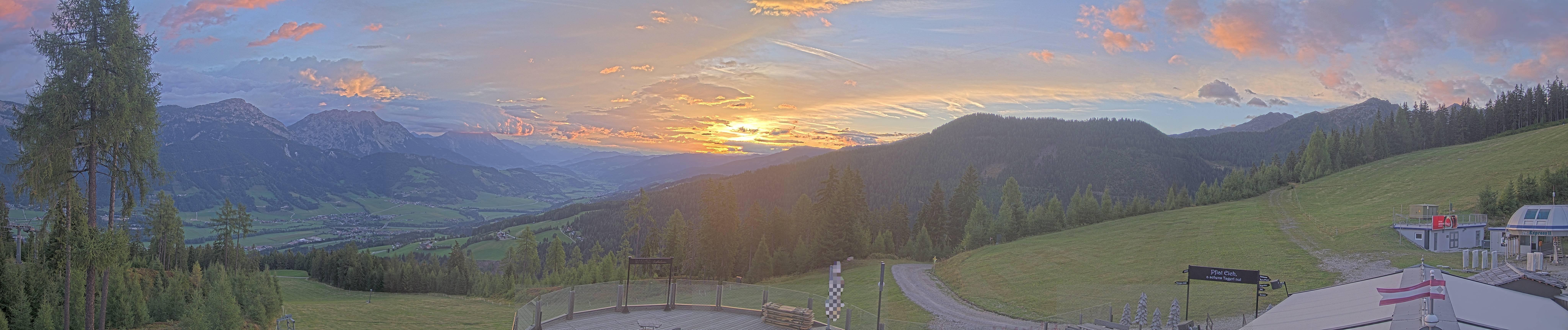 Archiv Foto Webcam Hauser Kaibling - Blick ins Ennstal von der Knapplhütte