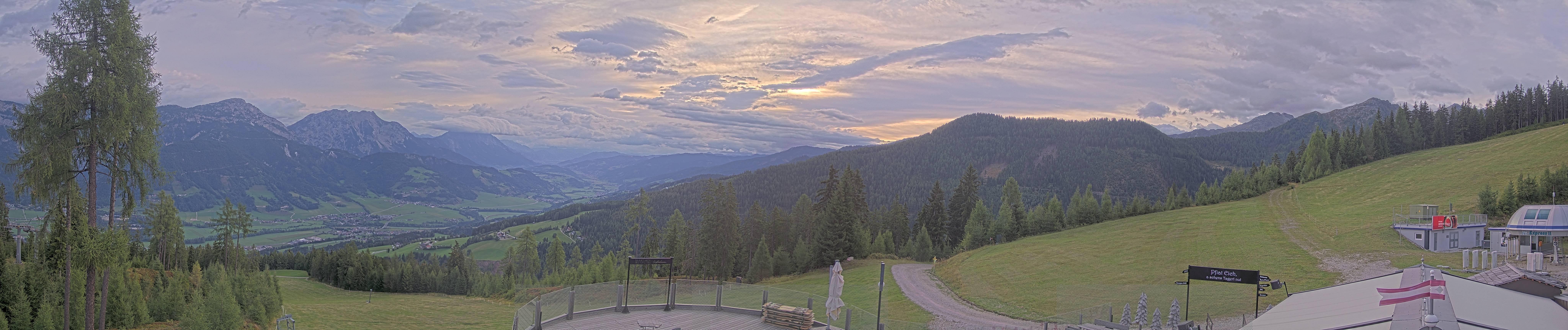 Archiv Foto Webcam Hauser Kaibling - Blick ins Ennstal von der Knapplhütte
