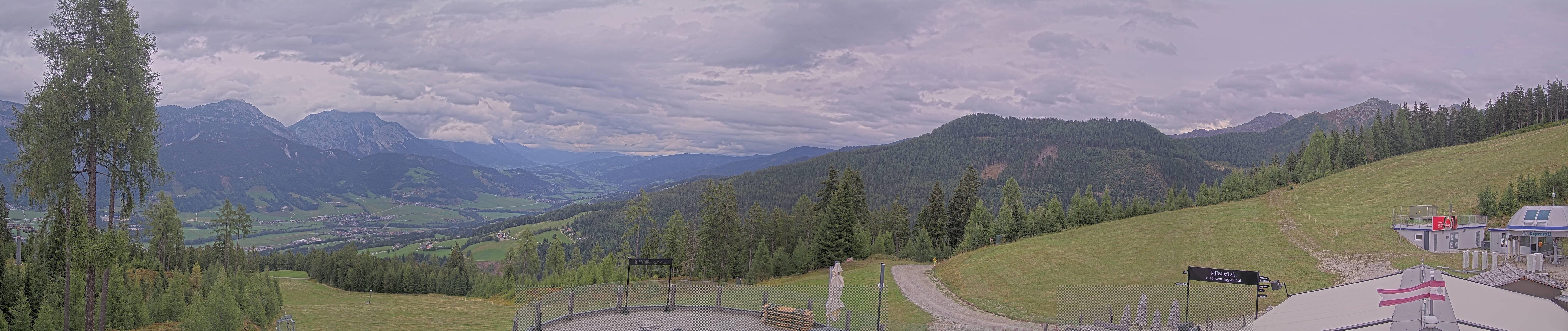 Archiv Foto Webcam Hauser Kaibling - Blick ins Ennstal von der Knapplhütte