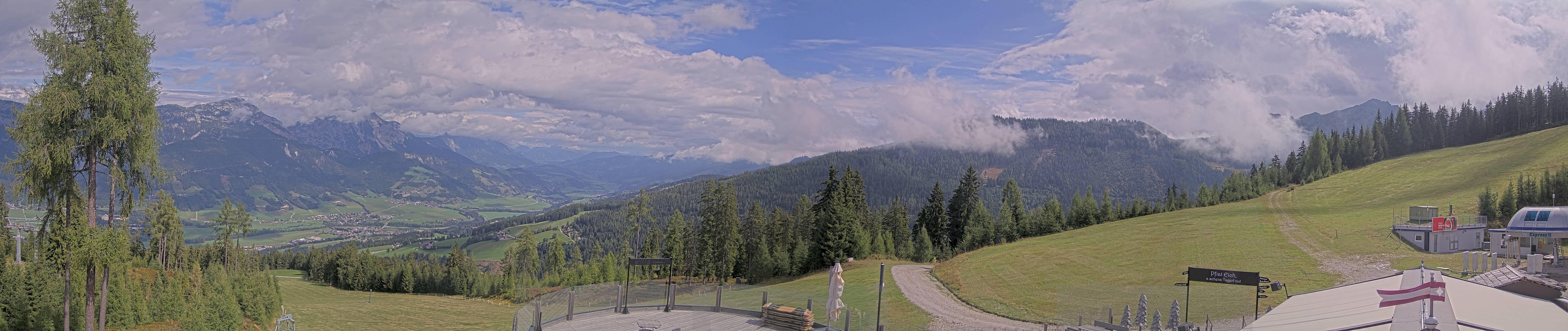 Archiv Foto Webcam Hauser Kaibling - Blick ins Ennstal von der Knapplhütte