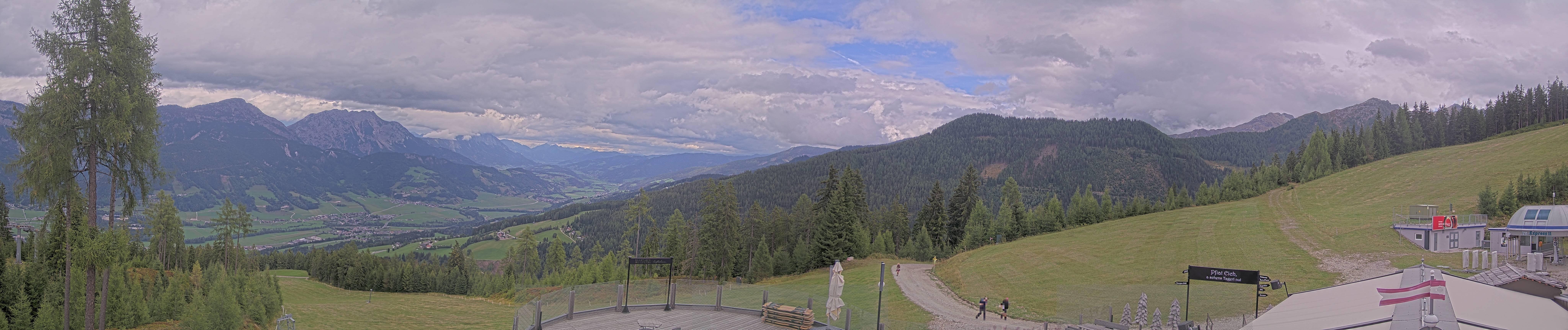 Archiv Foto Webcam Hauser Kaibling - Blick ins Ennstal von der Knapplhütte
