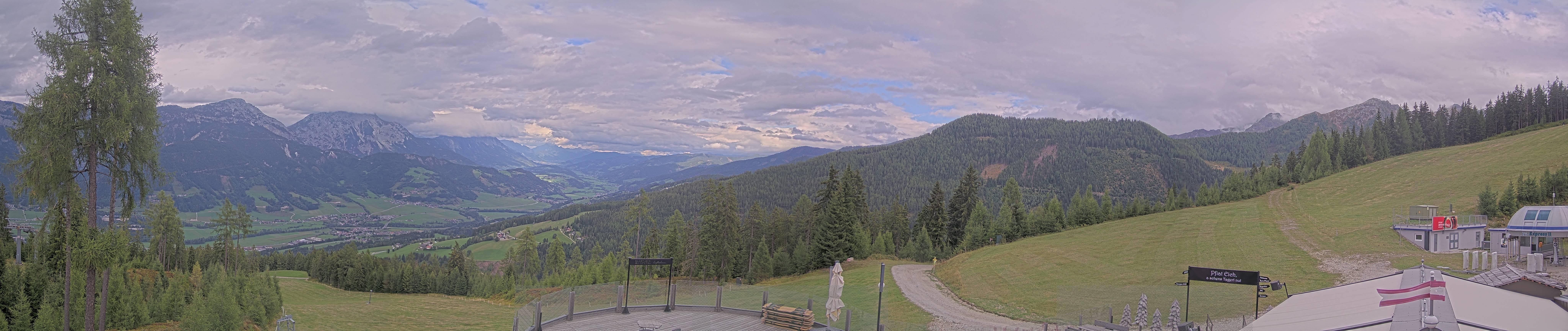 Archiv Foto Webcam Hauser Kaibling - Blick ins Ennstal von der Knapplhütte