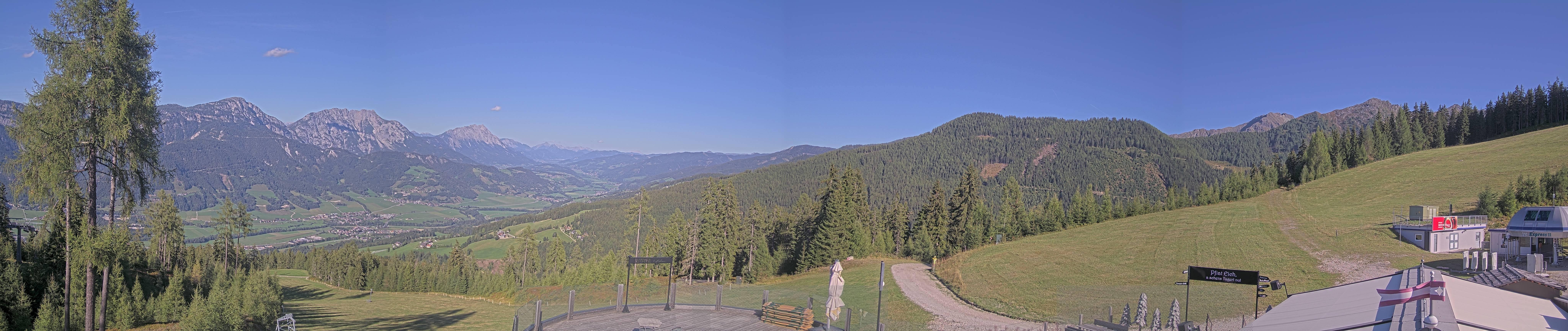 Archived image Webcam Hauser Kaibling - View towards valley Enns