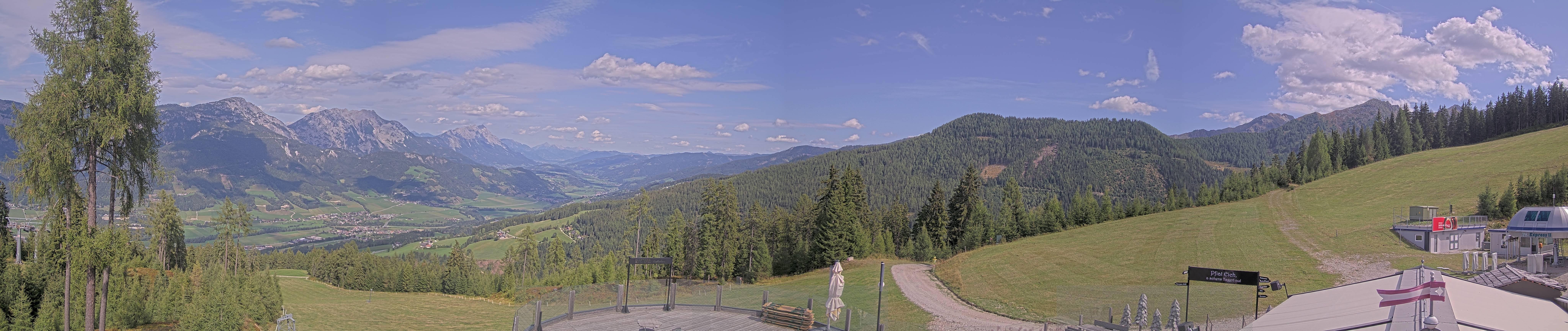 Archiv Foto Webcam Hauser Kaibling - Blick ins Ennstal von der Knapplhütte