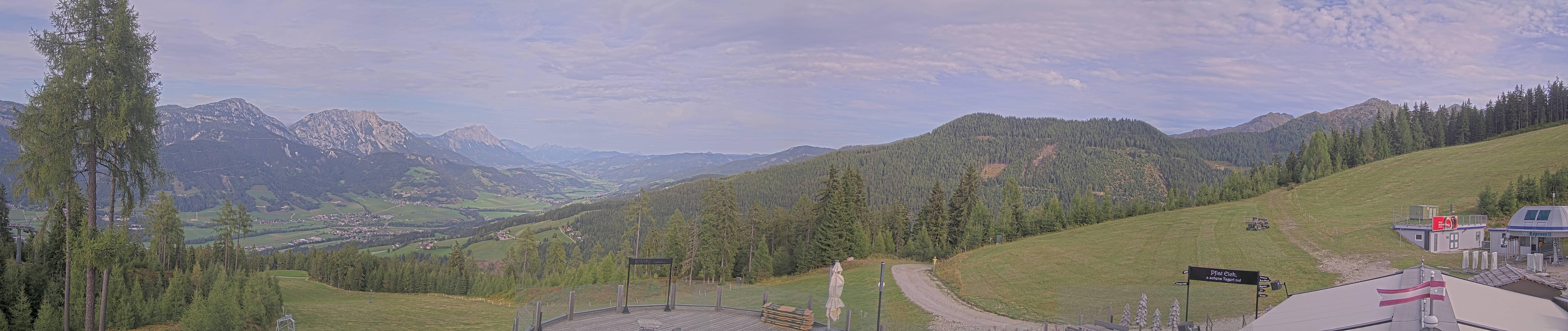 Archiv Foto Webcam Hauser Kaibling - Blick ins Ennstal von der Knapplhütte