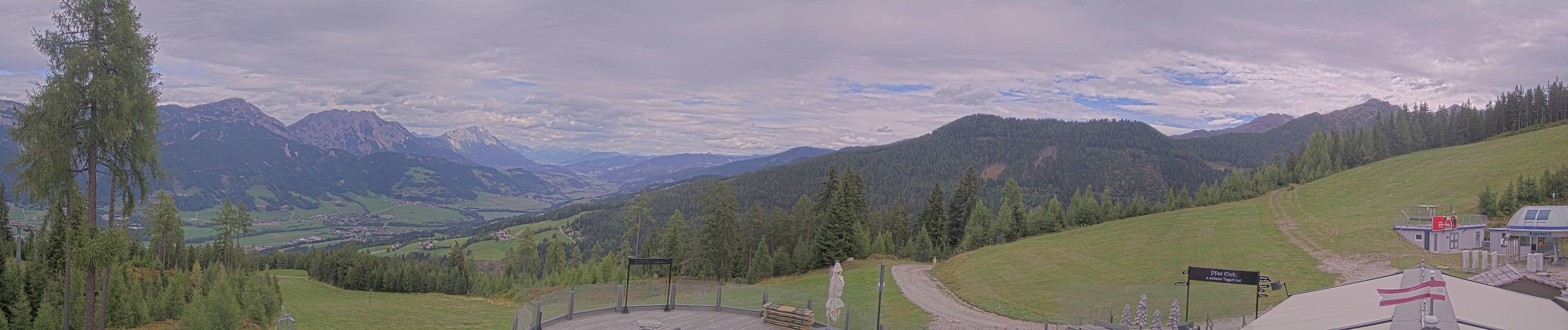 Archived image Webcam Hauser Kaibling - View towards valley Enns