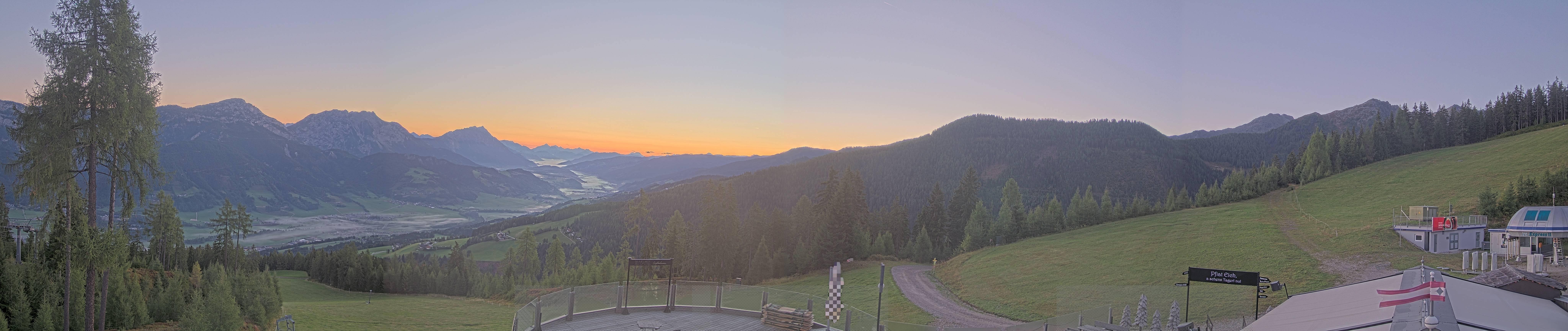 Archived image Webcam Hauser Kaibling - View towards valley Enns