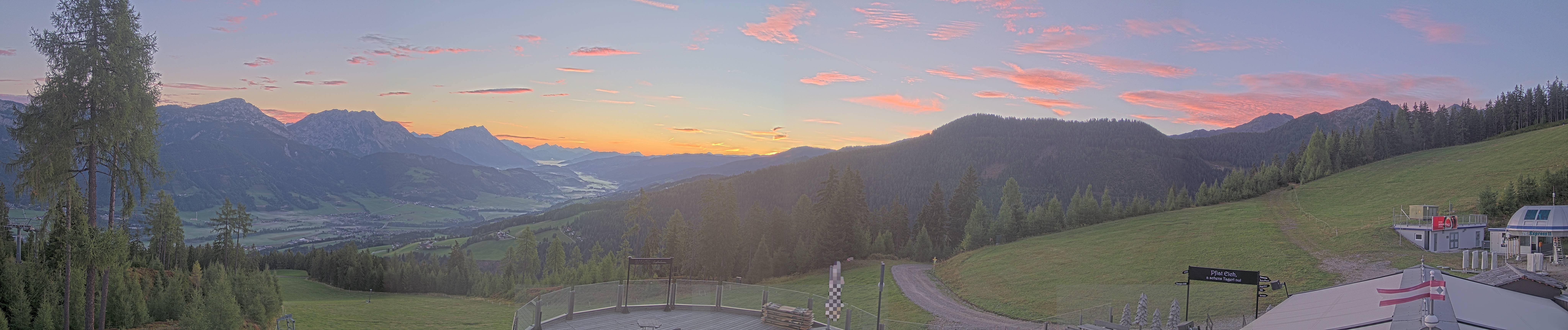 Archiv Foto Webcam Hauser Kaibling - Blick ins Ennstal von der Knapplhütte