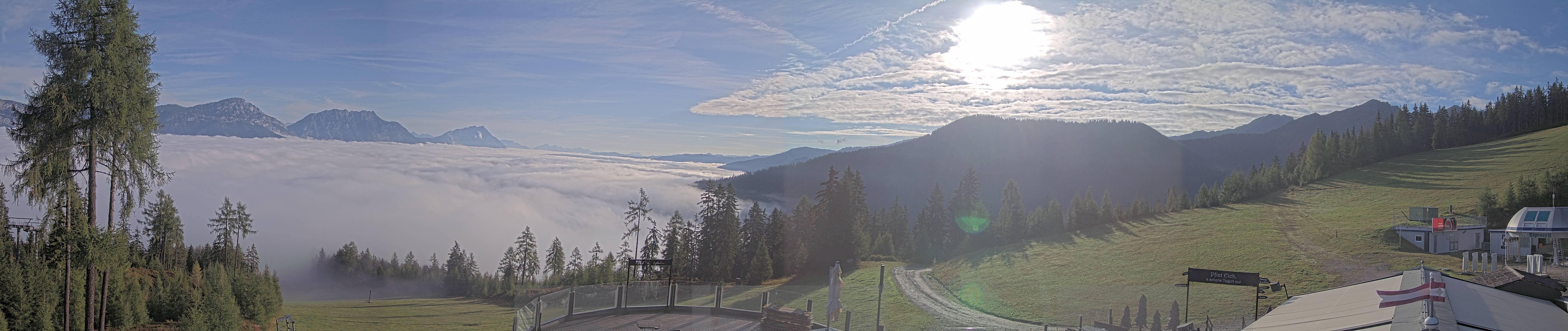 Archiv Foto Webcam Hauser Kaibling - Blick ins Ennstal von der Knapplhütte