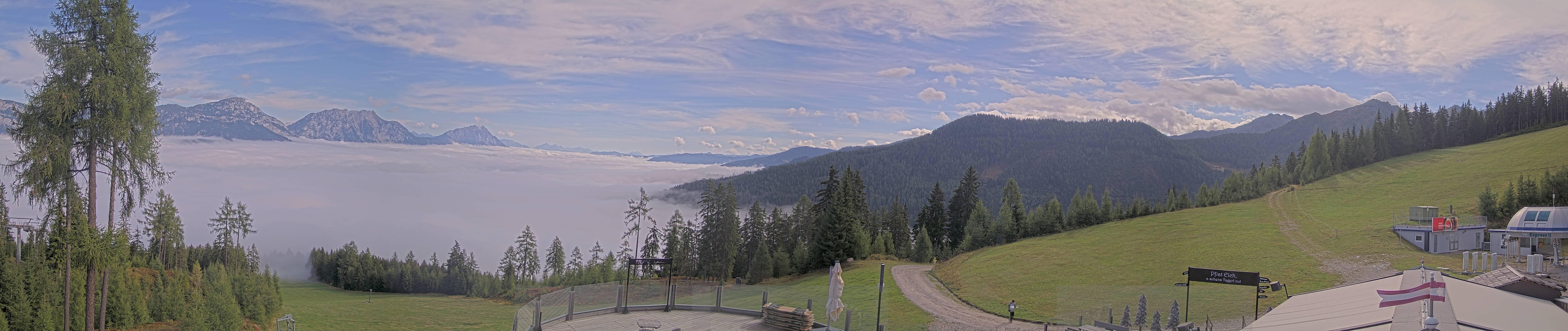 Archiv Foto Webcam Hauser Kaibling - Blick ins Ennstal von der Knapplhütte