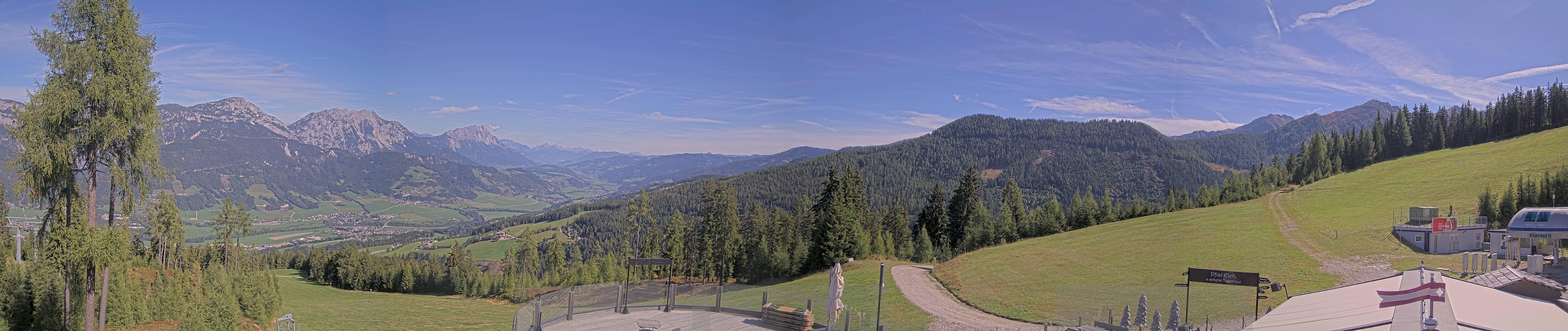 Archiv Foto Webcam Hauser Kaibling - Blick ins Ennstal von der Knapplhütte