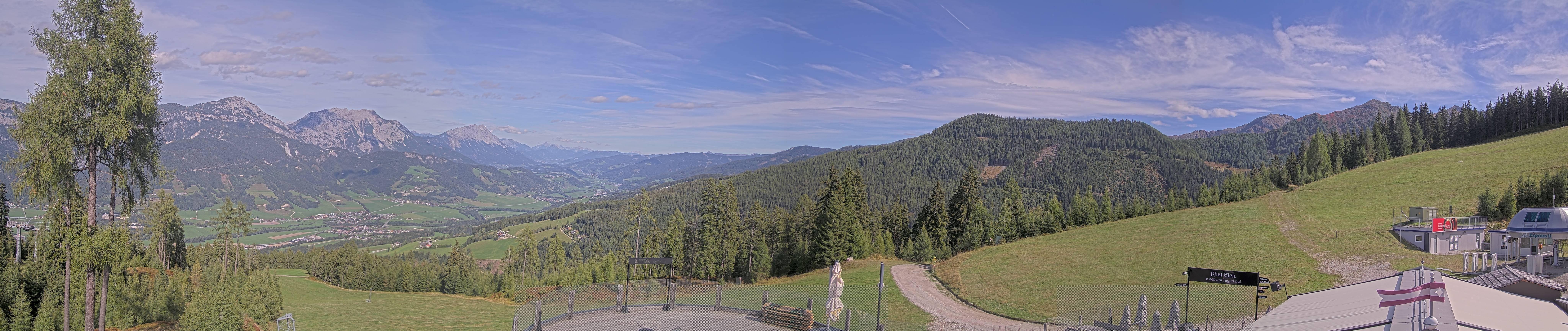 Archiv Foto Webcam Hauser Kaibling - Blick ins Ennstal von der Knapplhütte