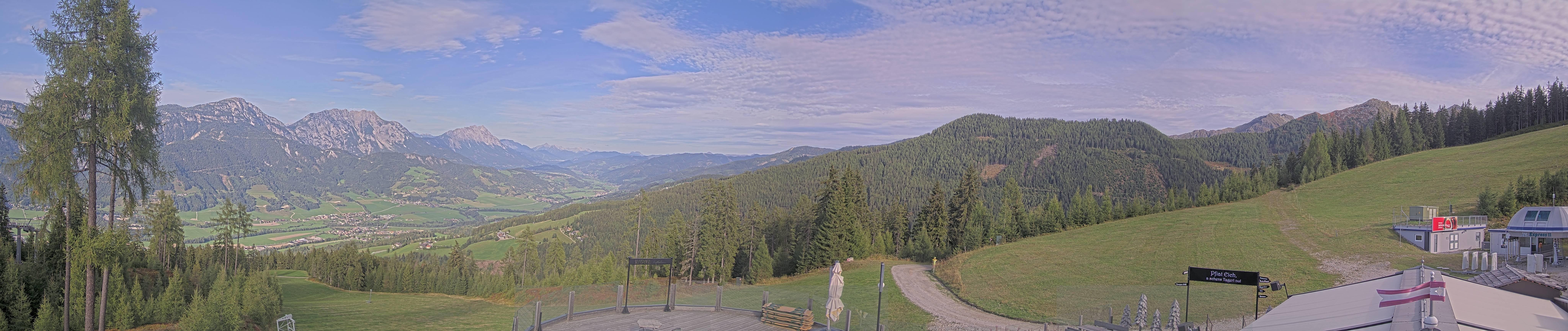 Archiv Foto Webcam Hauser Kaibling - Blick ins Ennstal von der Knapplhütte