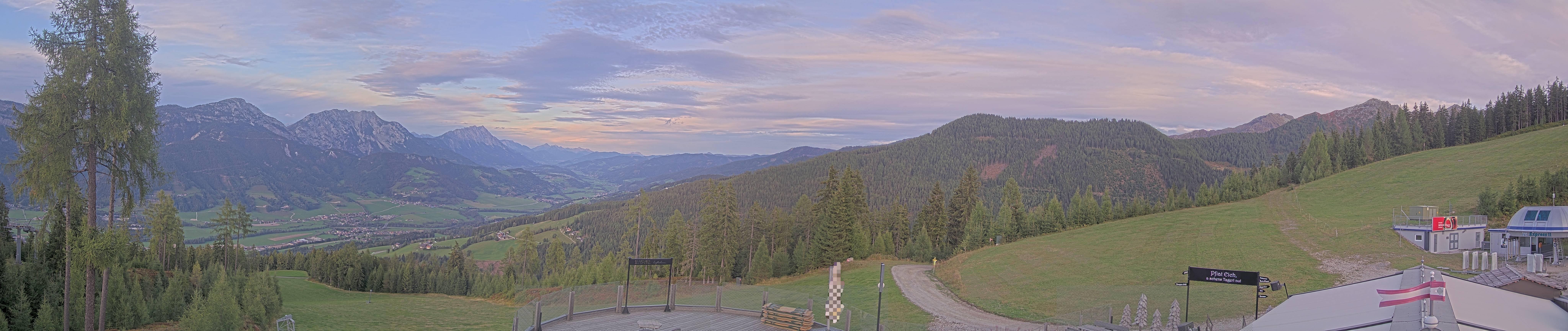 Archiv Foto Webcam Hauser Kaibling - Blick ins Ennstal von der Knapplhütte