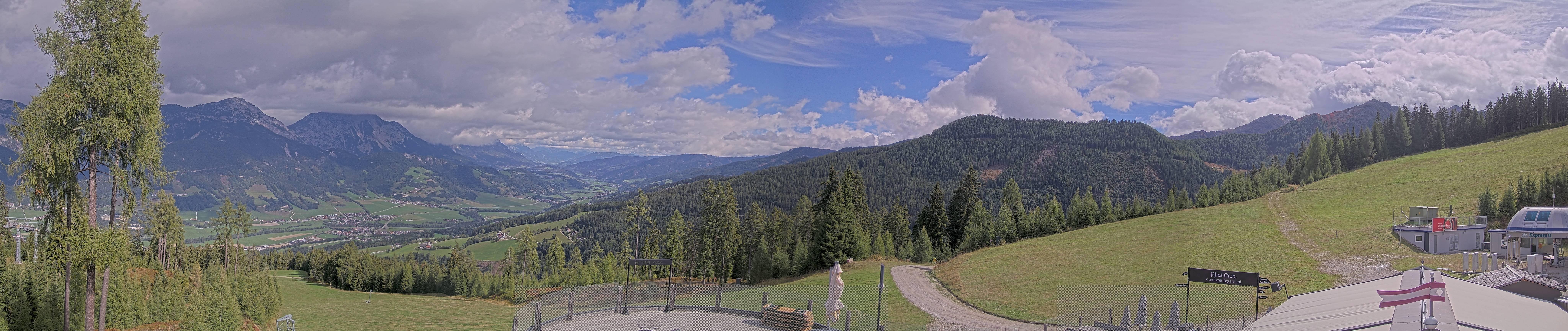 Archiv Foto Webcam Hauser Kaibling - Blick ins Ennstal von der Knapplhütte