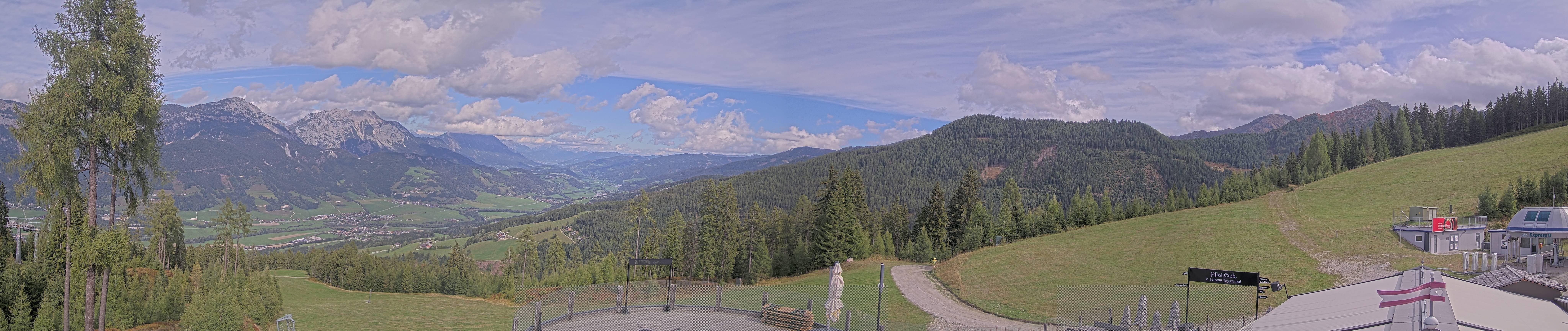 Archiv Foto Webcam Hauser Kaibling - Blick ins Ennstal von der Knapplhütte