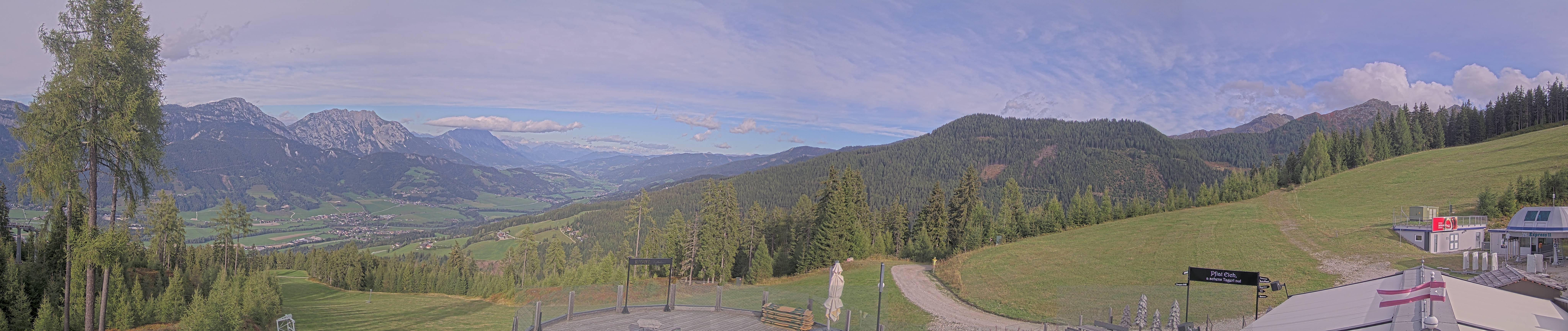 Archiv Foto Webcam Hauser Kaibling - Blick ins Ennstal von der Knapplhütte