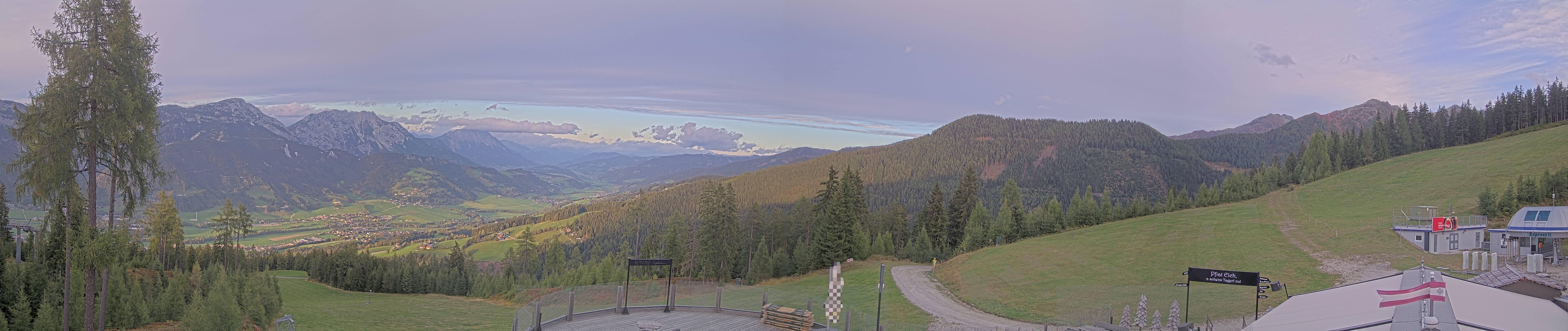 Archiv Foto Webcam Hauser Kaibling - Blick ins Ennstal von der Knapplhütte