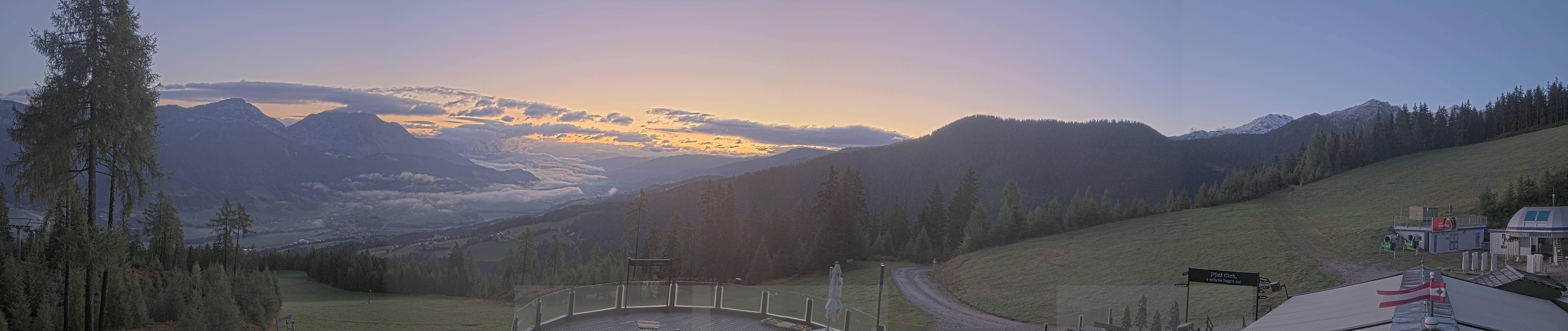 Archiv Foto Webcam Hauser Kaibling - Blick ins Ennstal von der Knapplhütte