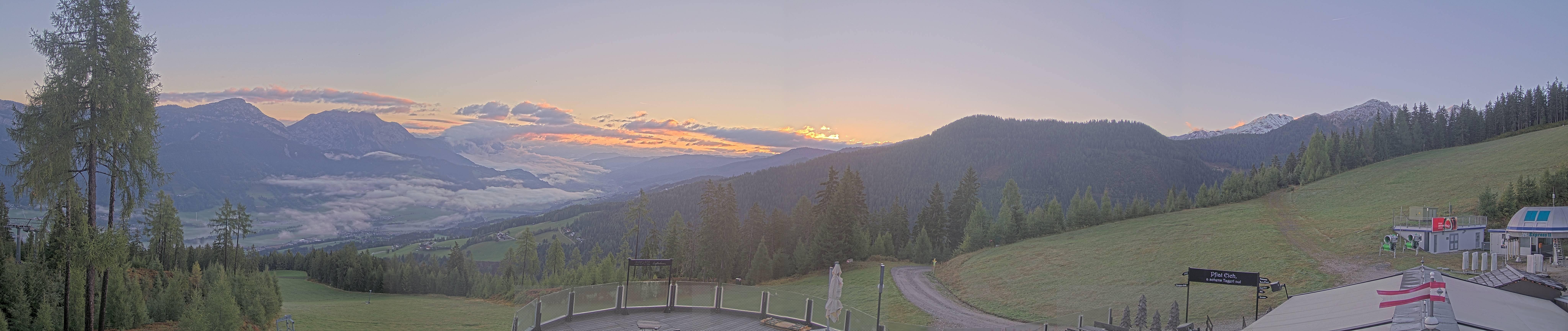 Archiv Foto Webcam Hauser Kaibling - Blick ins Ennstal von der Knapplhütte