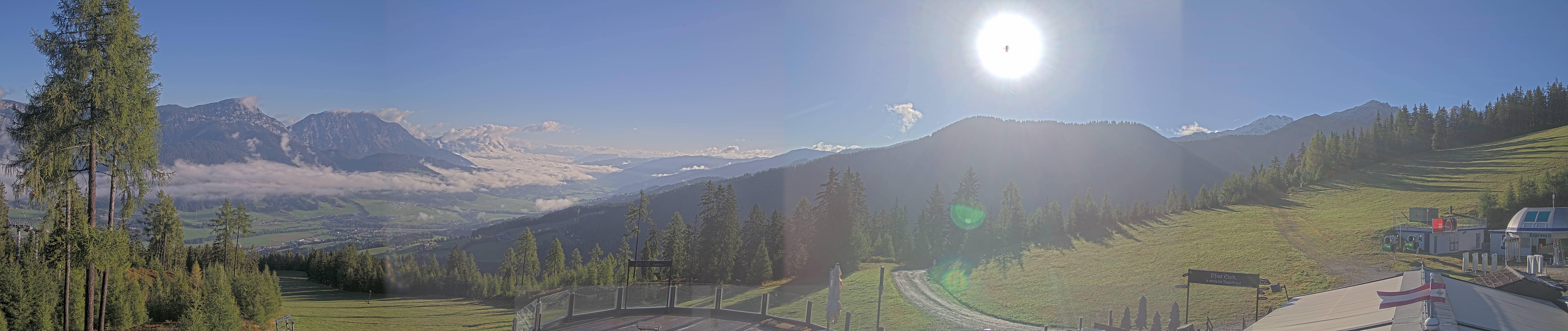 Archiv Foto Webcam Hauser Kaibling - Blick ins Ennstal von der Knapplhütte