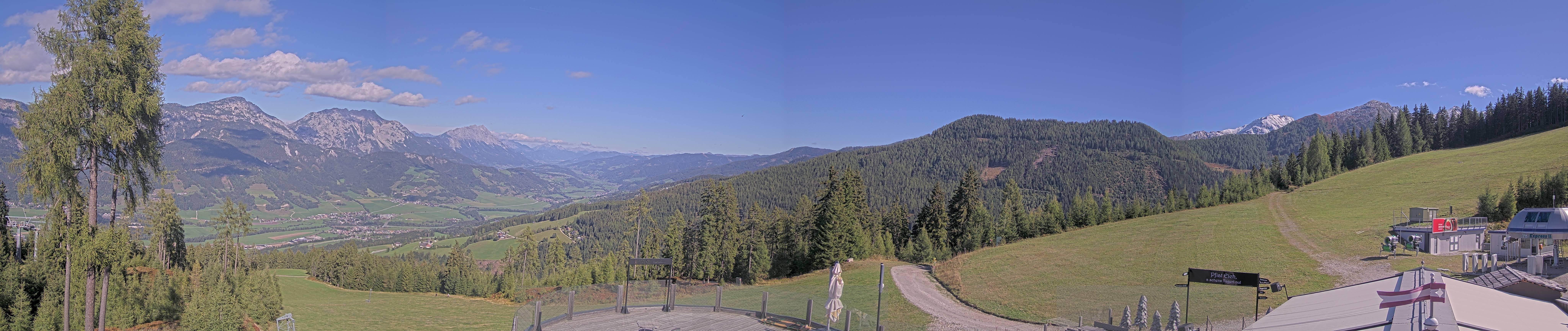 Archiv Foto Webcam Hauser Kaibling - Blick ins Ennstal von der Knapplhütte