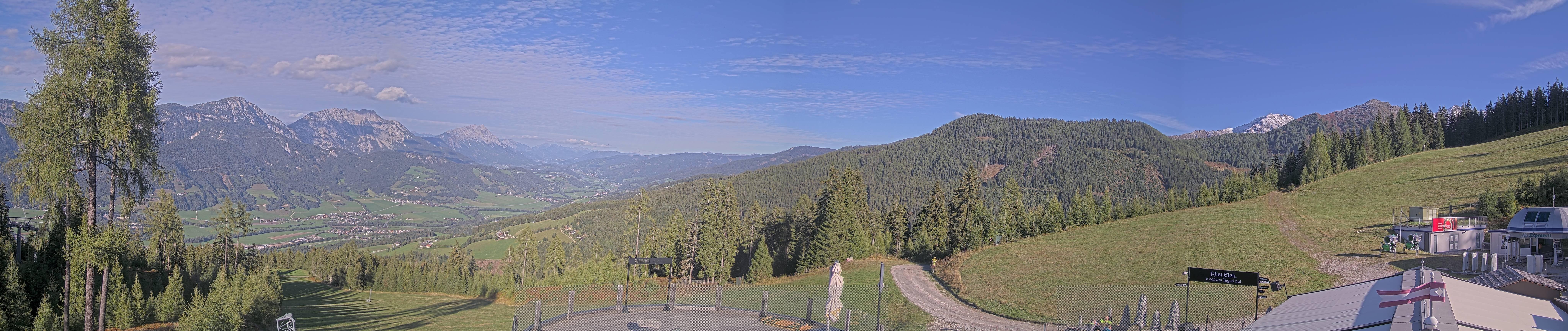 Archiv Foto Webcam Hauser Kaibling - Blick ins Ennstal von der Knapplhütte