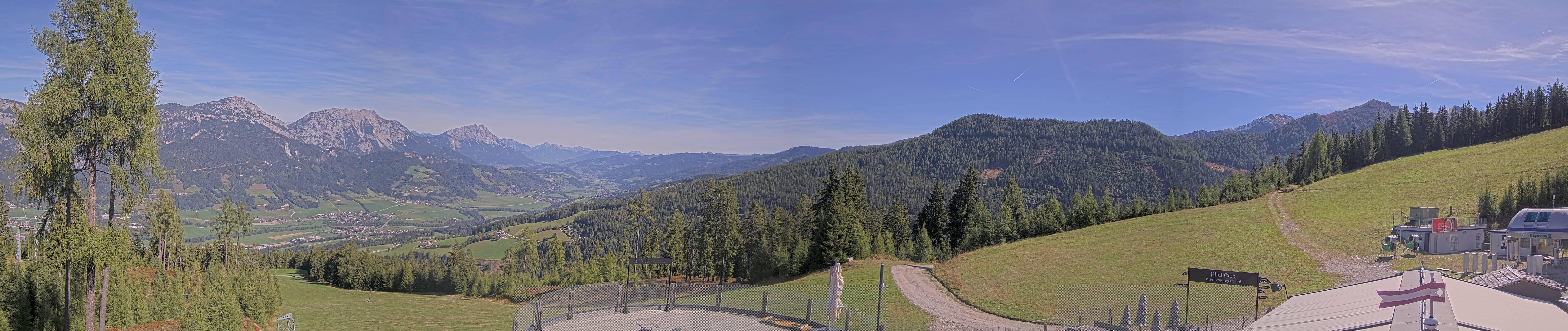 Archived image Webcam Hauser Kaibling - View towards valley Enns
