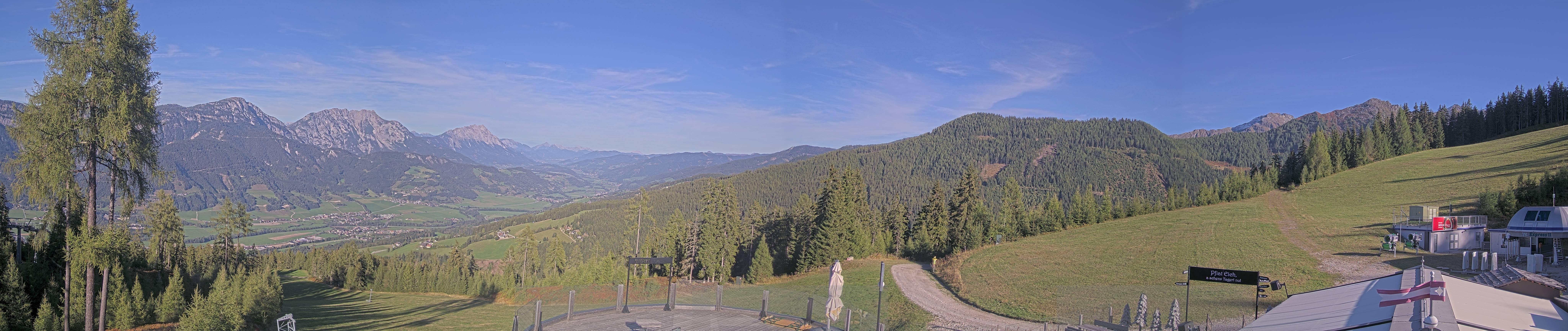 Archived image Webcam Hauser Kaibling - View towards valley Enns
