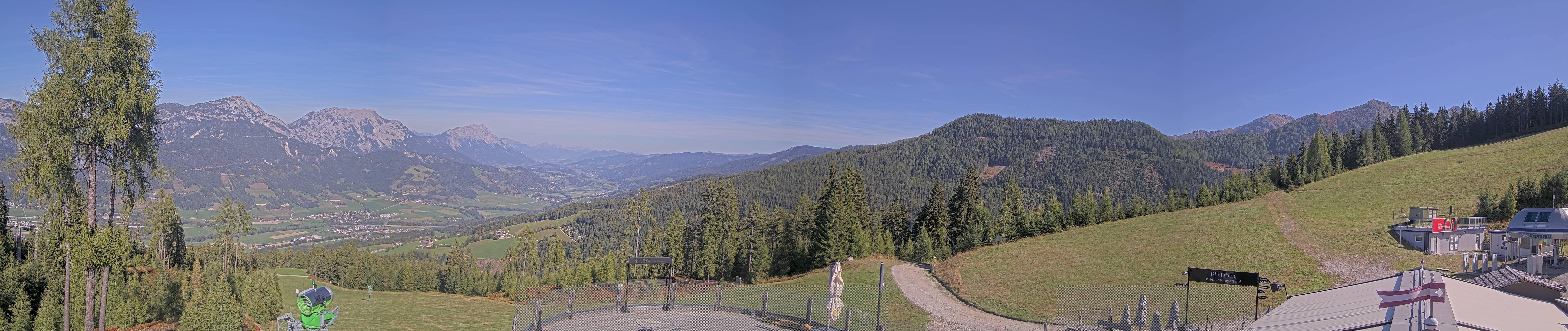 Archiv Foto Webcam Hauser Kaibling - Blick ins Ennstal von der Knapplhütte