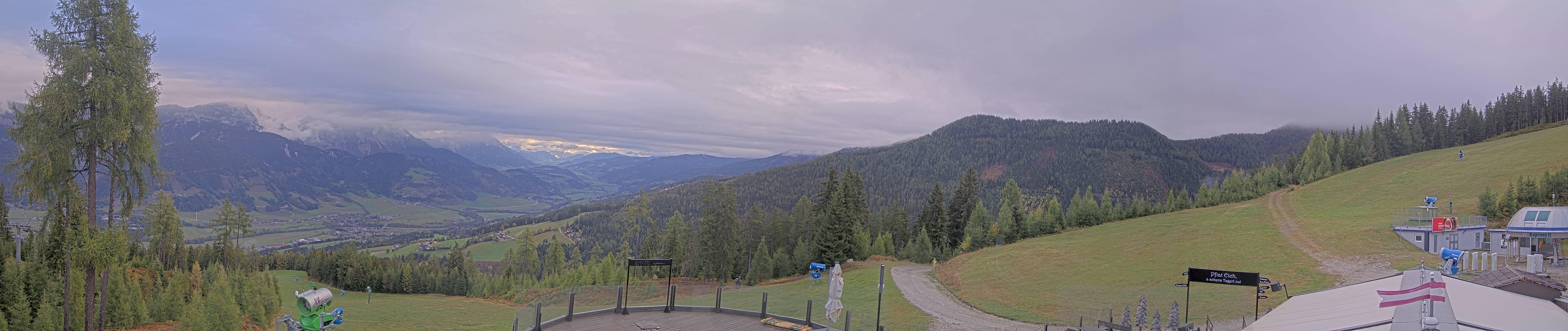 Archived image Webcam Hauser Kaibling - View towards valley Enns