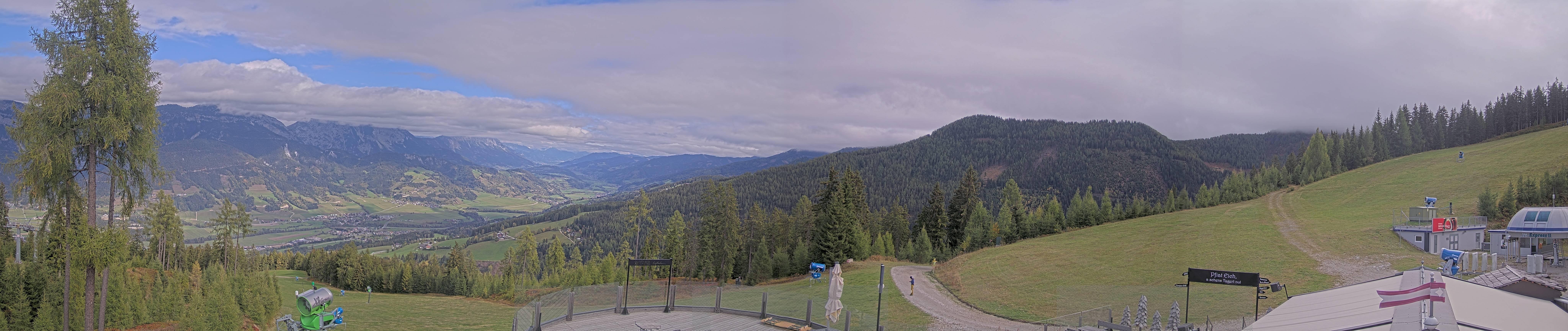 Archived image Webcam Hauser Kaibling - View towards valley Enns
