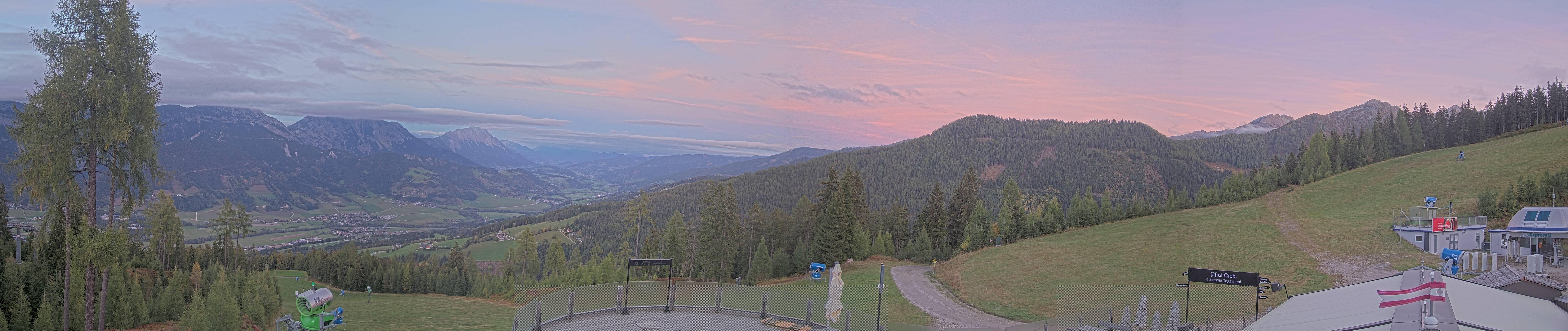 Archived image Webcam Hauser Kaibling - View towards valley Enns