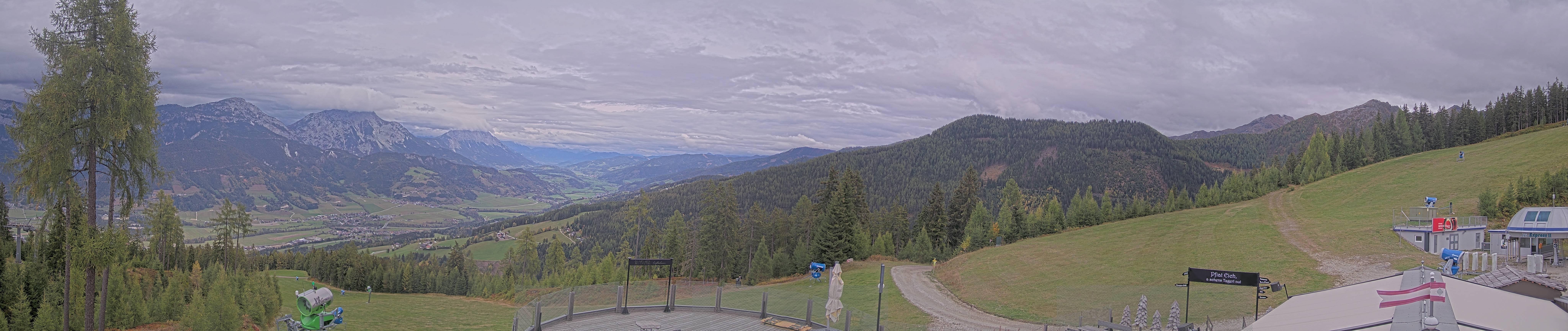 Archived image Webcam Hauser Kaibling - View towards valley Enns
