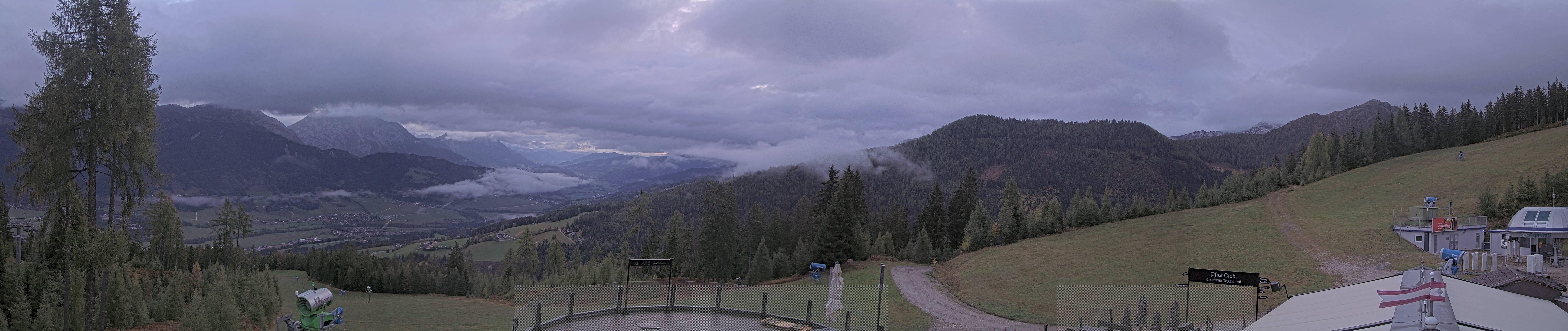 Archiv Foto Webcam Hauser Kaibling - Blick ins Ennstal von der Knapplhütte