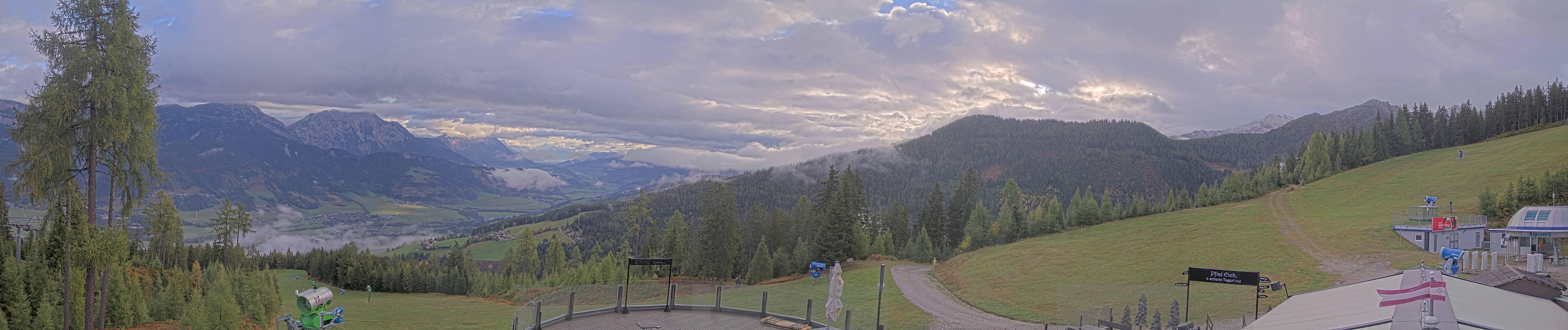 Archived image Webcam Hauser Kaibling - View towards valley Enns
