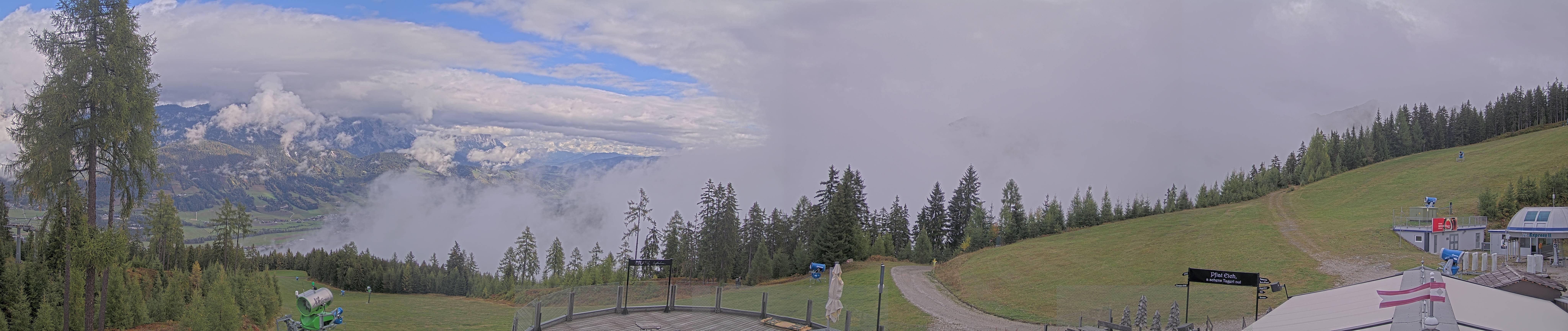Archiv Foto Webcam Hauser Kaibling - Blick ins Ennstal von der Knapplhütte