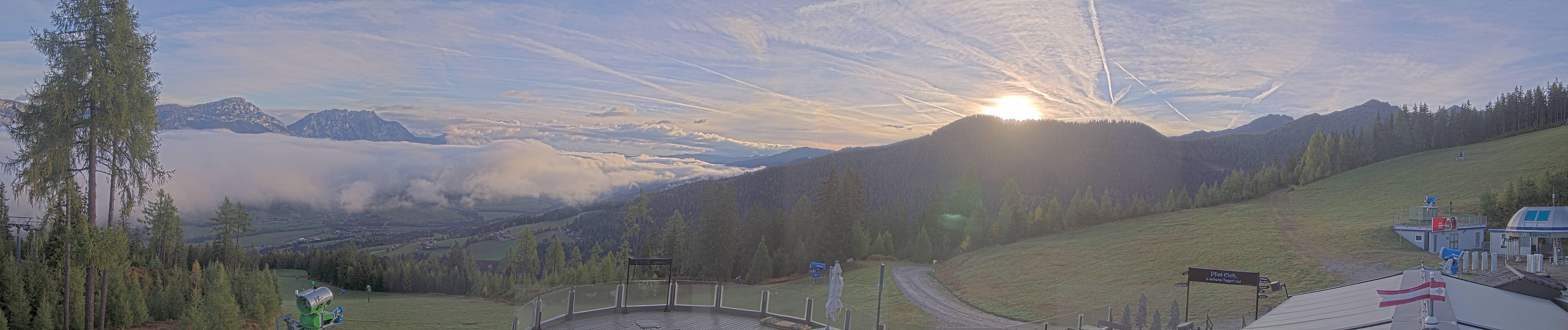Archiv Foto Webcam Hauser Kaibling - Blick ins Ennstal von der Knapplhütte