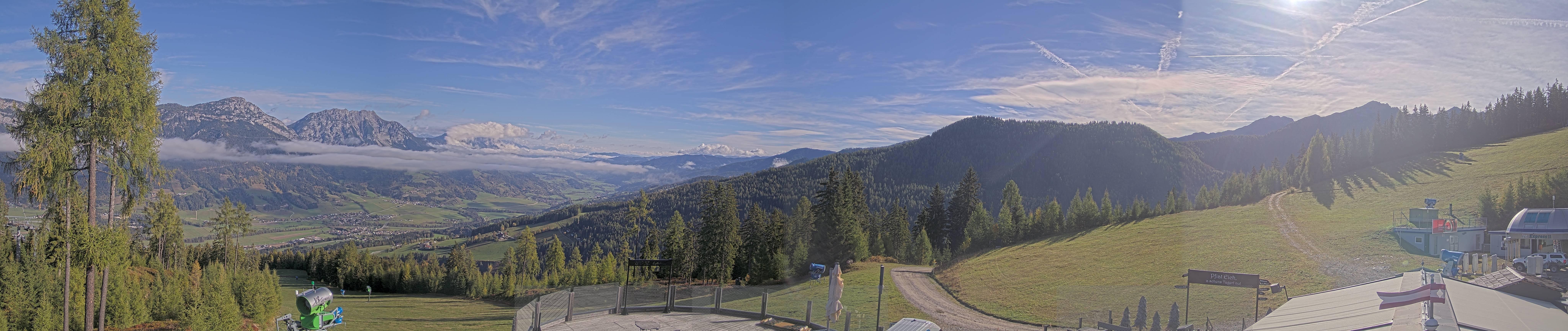 Archiv Foto Webcam Hauser Kaibling - Blick ins Ennstal von der Knapplhütte
