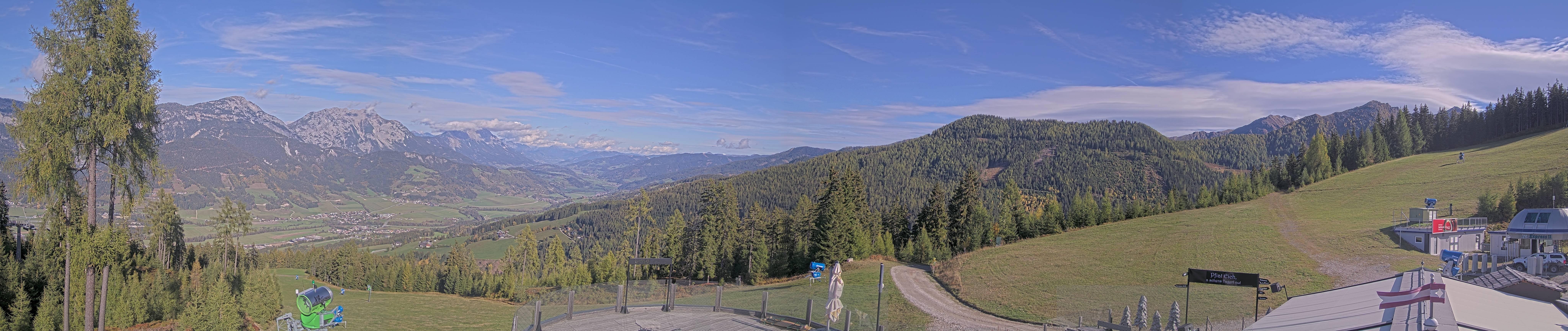 Archiv Foto Webcam Hauser Kaibling - Blick ins Ennstal von der Knapplhütte