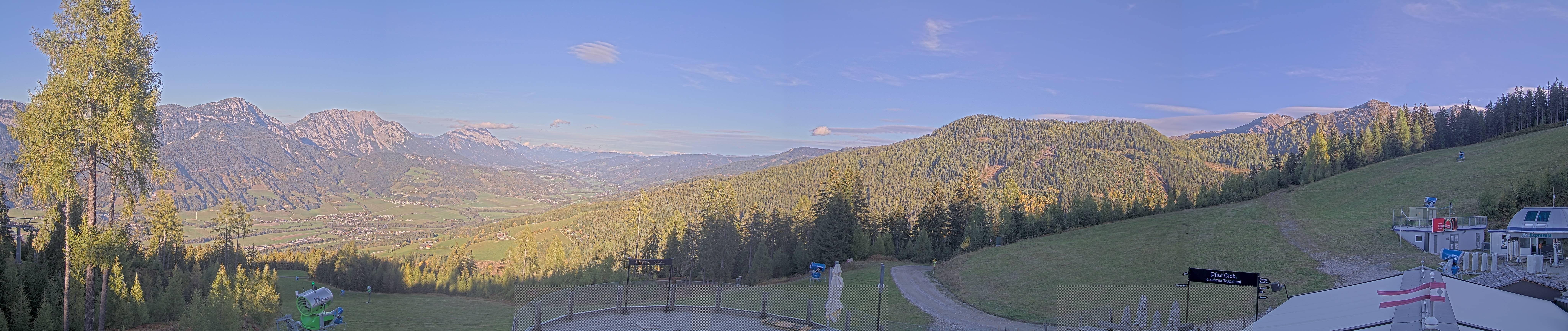 Archived image Webcam Hauser Kaibling - View towards valley Enns