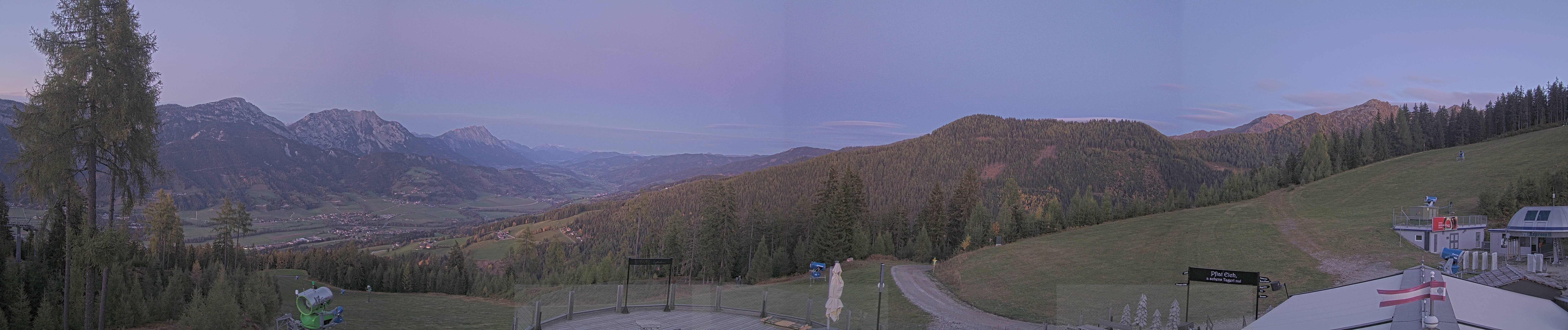 Archived image Webcam Hauser Kaibling - View towards valley Enns