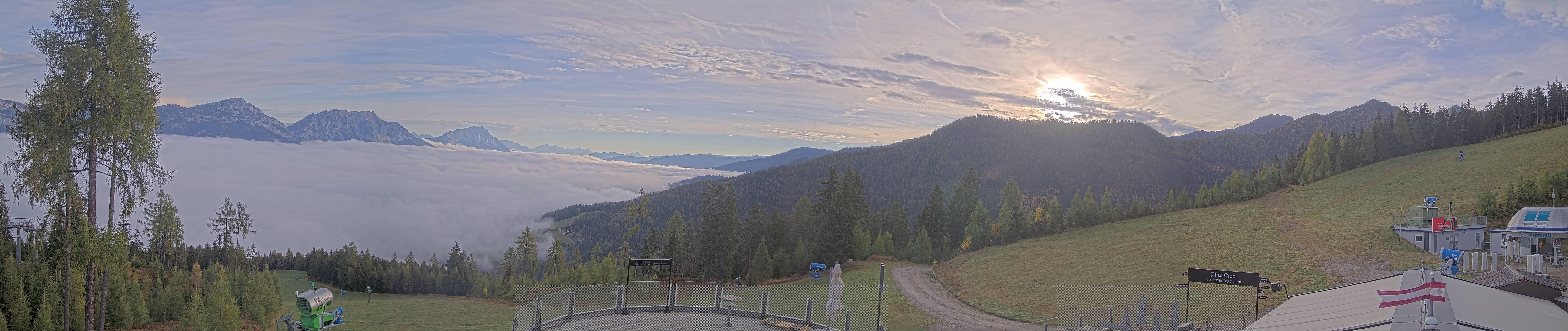 Archived image Webcam Hauser Kaibling - View towards valley Enns