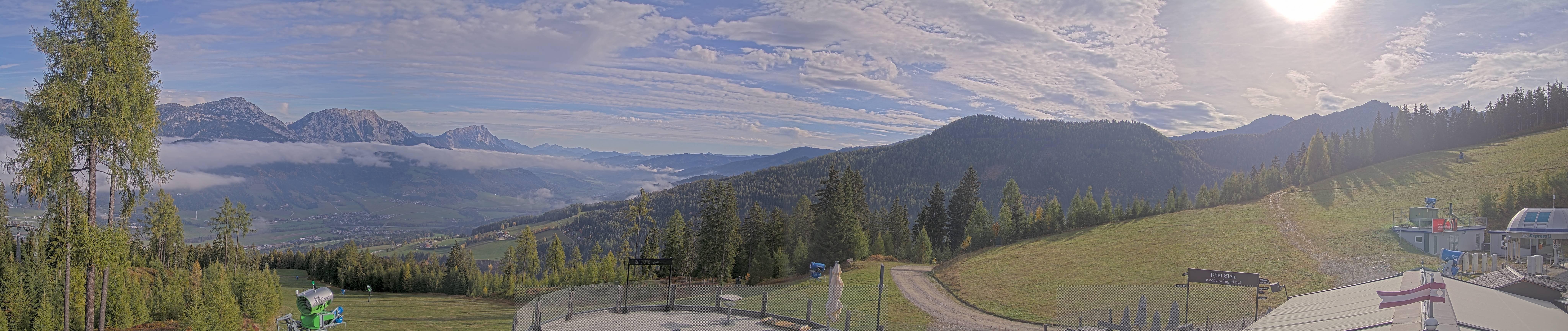 Archived image Webcam Hauser Kaibling - View towards valley Enns
