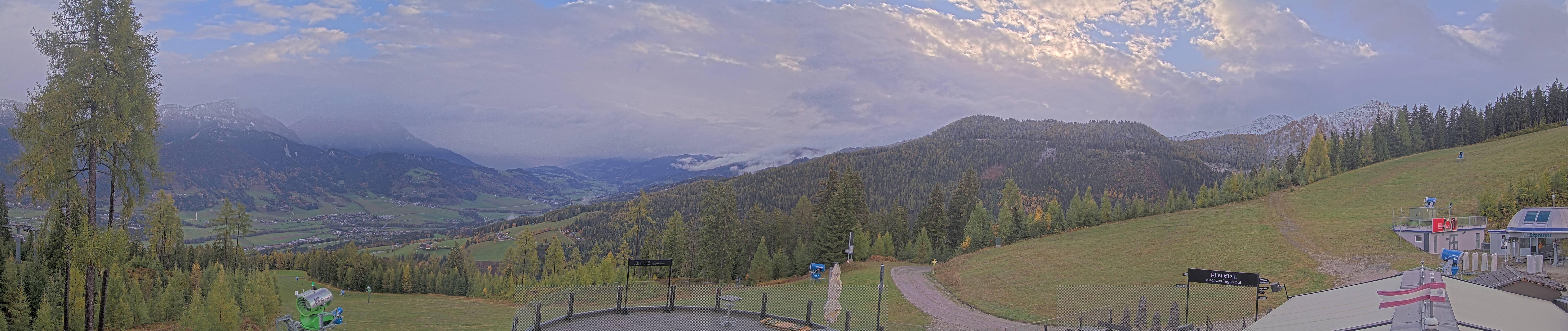 Archiv Foto Webcam Hauser Kaibling - Blick ins Ennstal von der Knapplhütte