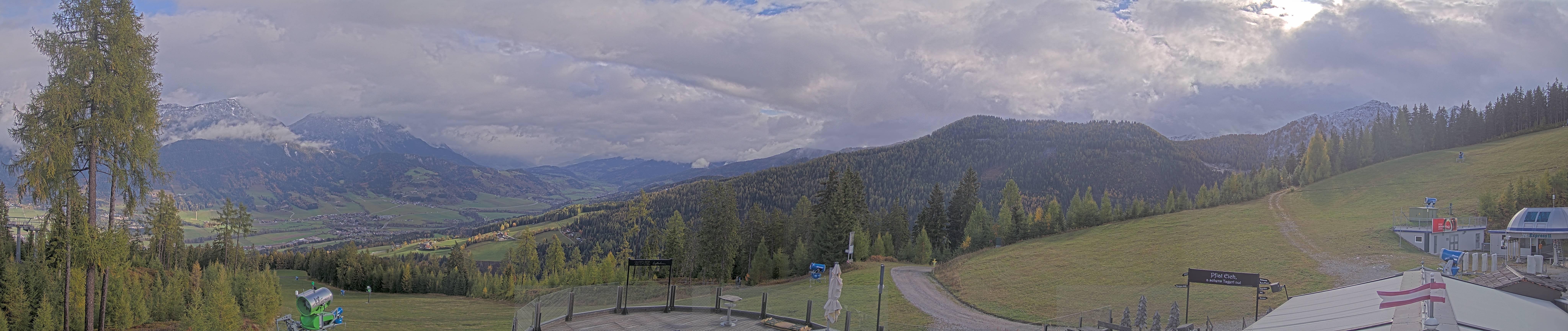 Archiv Foto Webcam Hauser Kaibling - Blick ins Ennstal von der Knapplhütte