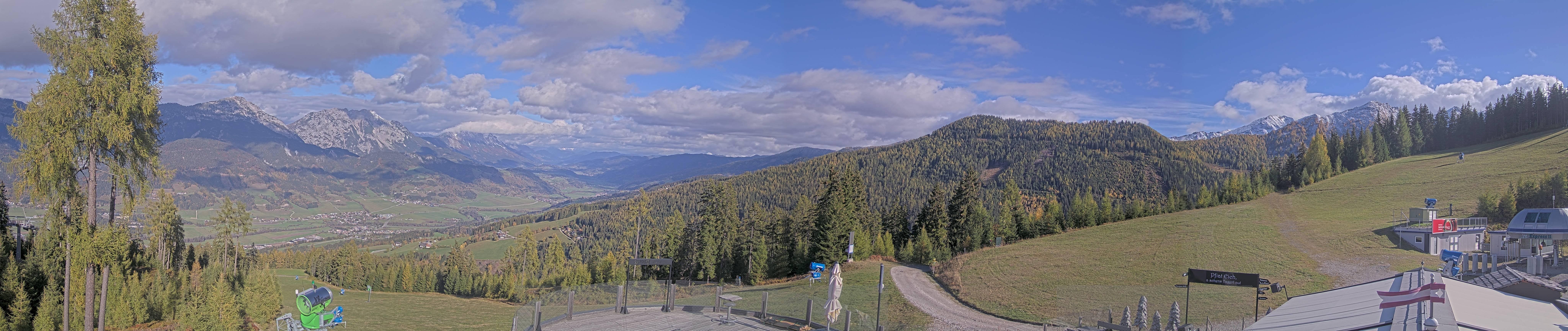 Archiv Foto Webcam Hauser Kaibling - Blick ins Ennstal von der Knapplhütte