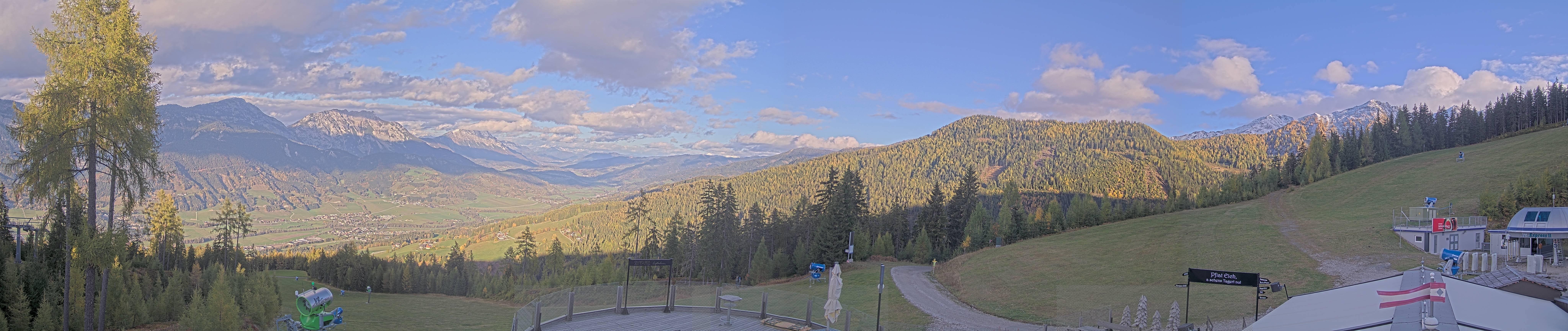Archiv Foto Webcam Hauser Kaibling - Blick ins Ennstal von der Knapplhütte